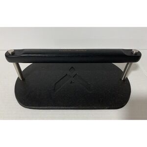 Vermont Castings Cast Iron Stove Grill Press Blackened Wooden Handle RARE Part